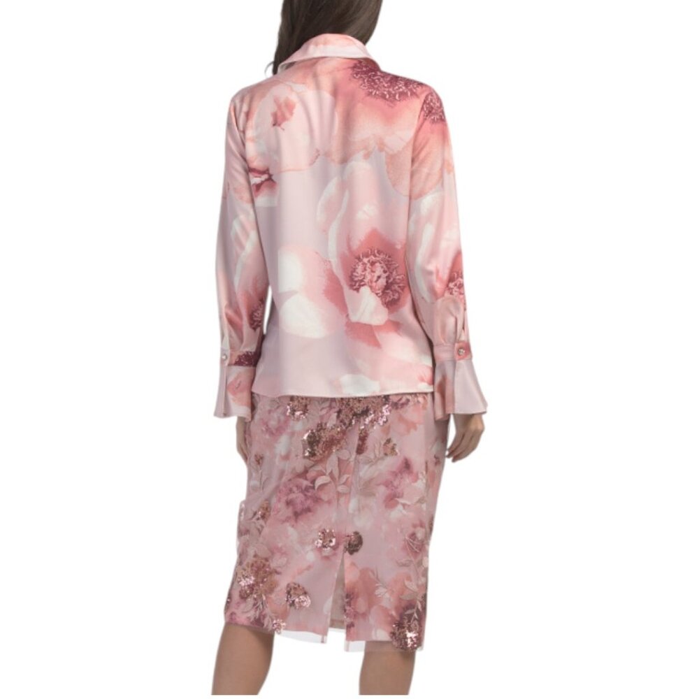 MUSE Flutter Cuff Blouse - Picture 2 of 5